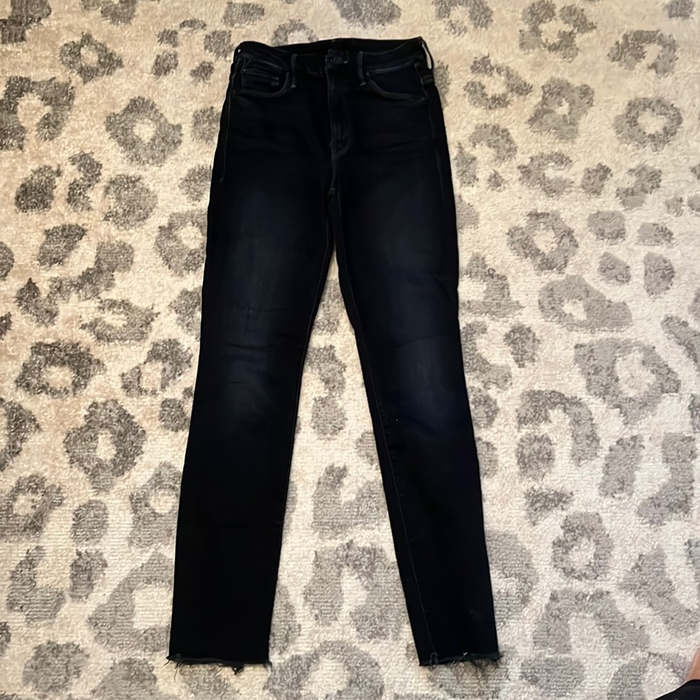 Worn once - Mother denim - almost black, VERY dark blue
